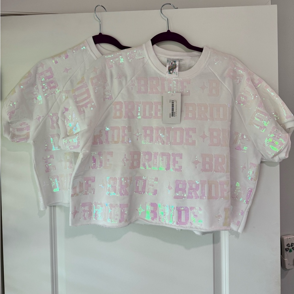 Queen of Sparkles All over bride top - NWT